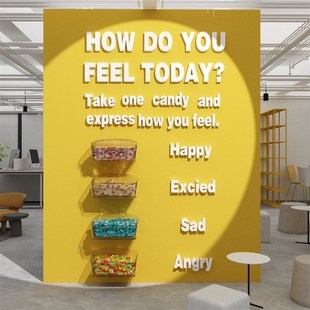 办公室墙面装 饰企业文化公司茶水间背景布置贴纸励志标语挂画糖果