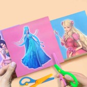 儿童手工剪纸叶罗丽公主3 6岁幼儿园女孩卡通动手动脑益智玩具