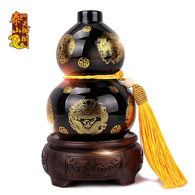 泰山TSY-jlhl墨玉葫厅芦摆件玉天然石雕刻招财客办公室装饰品迁乔