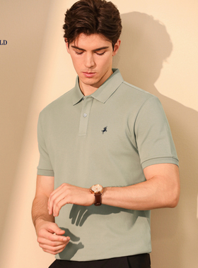 POLOSHIELD保罗希尔德polo衫纯棉男士夏季短袖2025新品休闲翻领T