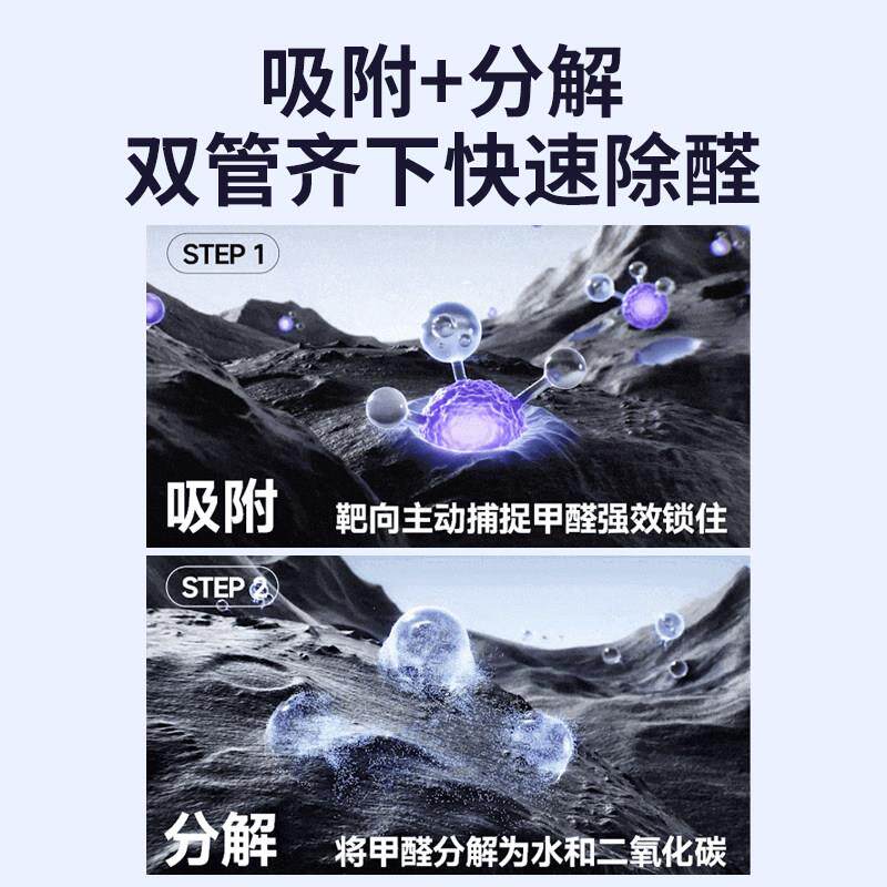 荣事达空气净化器家用除甲醛异味桌面小型净化机办公室除烟味灰尘