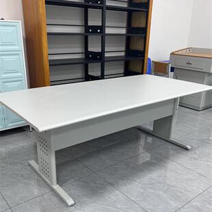 钢木阅览桌图书馆椅子阅览室桌椅组合阅读桌子钢制书架学校培训桌