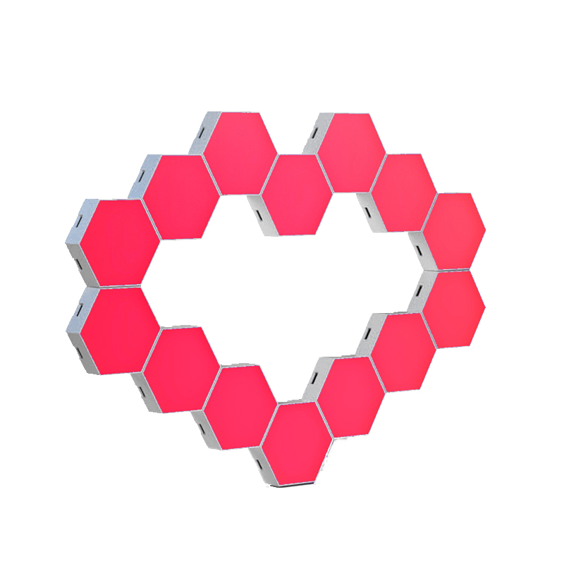 智能量子灯奇光板电脑房电竞卧室RGB声控拼接蜂巢蜂窝创意氛围灯