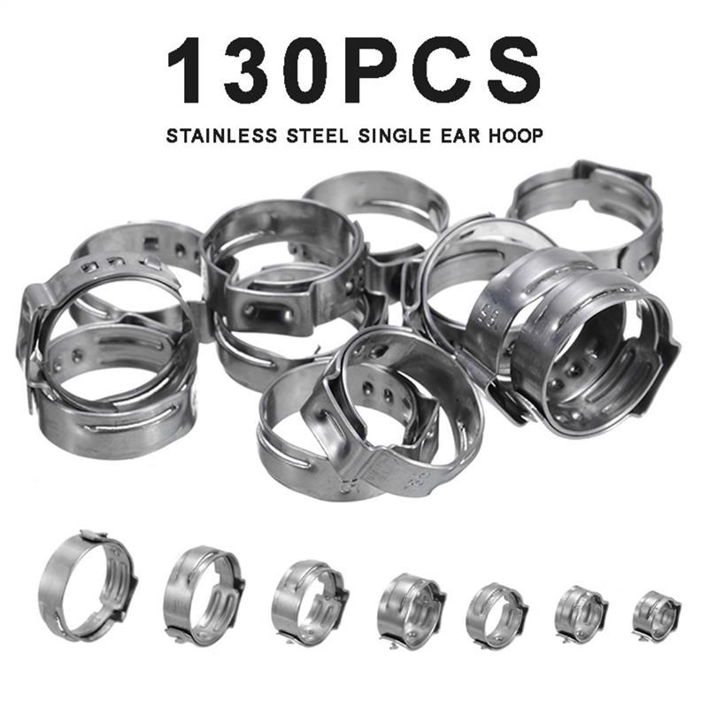 单耳无极卡箍130PCS盒装喉箍304不锈钢管夹直供