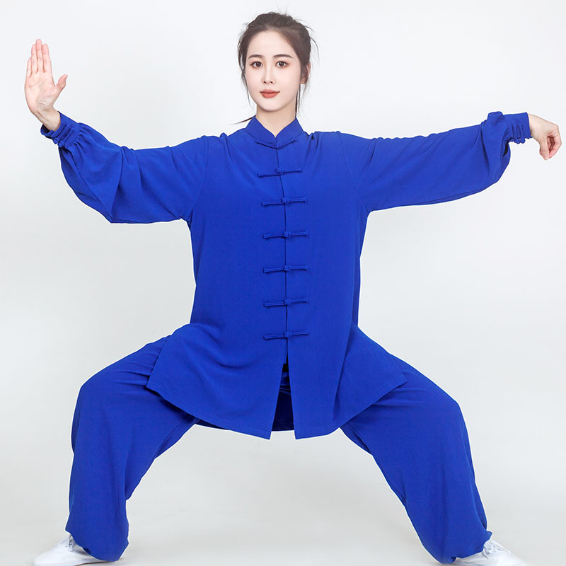 新款高档团体男武术太极服春秋女太极拳比赛练功服夏季改良表演服