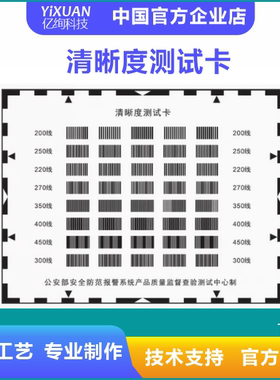 监控摄像头清晰度卡镜头调焦测试