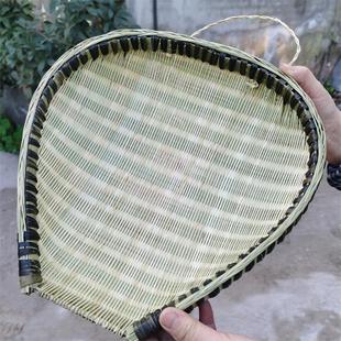 竹制品特级精品筲箕洗菜菜盛篮子家用洗菜筐手工簸箕特细竹筐竹编