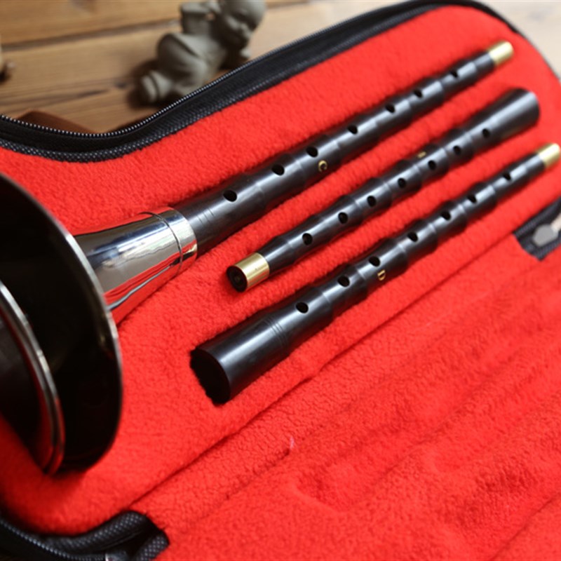 玄鹤乐器  C D E调三支装唢呐盒 唢呐包装