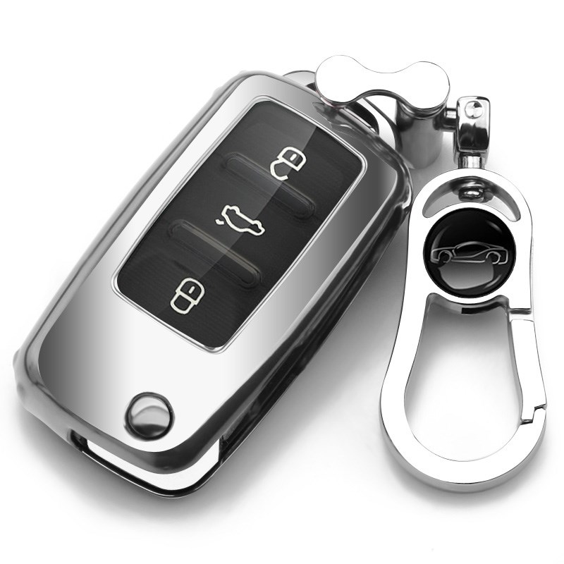 适用大众朗逸POLO帕萨特09/10/11/12/13/14/15款汽车钥匙套包扣壳