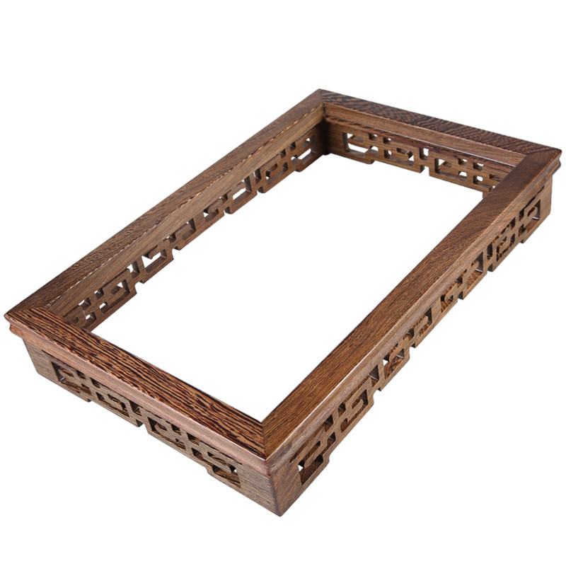 华墘四合一电磁炉框架电热炉支架茶道零配件黑檀鸡翅实木底座茶托