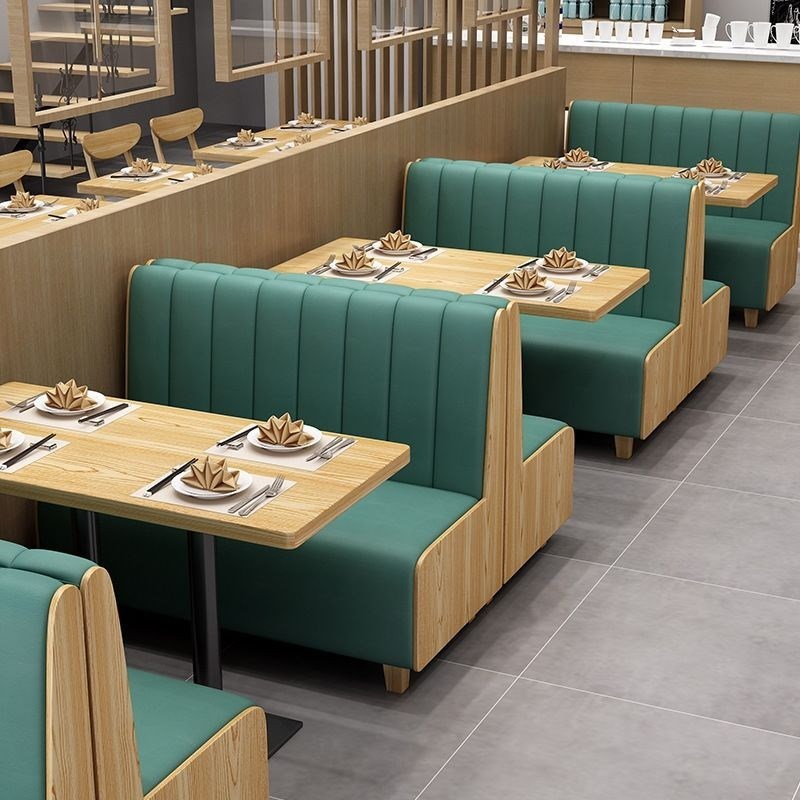 奶茶店桌椅沙发组合餐吧披萨店面馆饭店餐厅咖啡厅甜品店卡座沙发