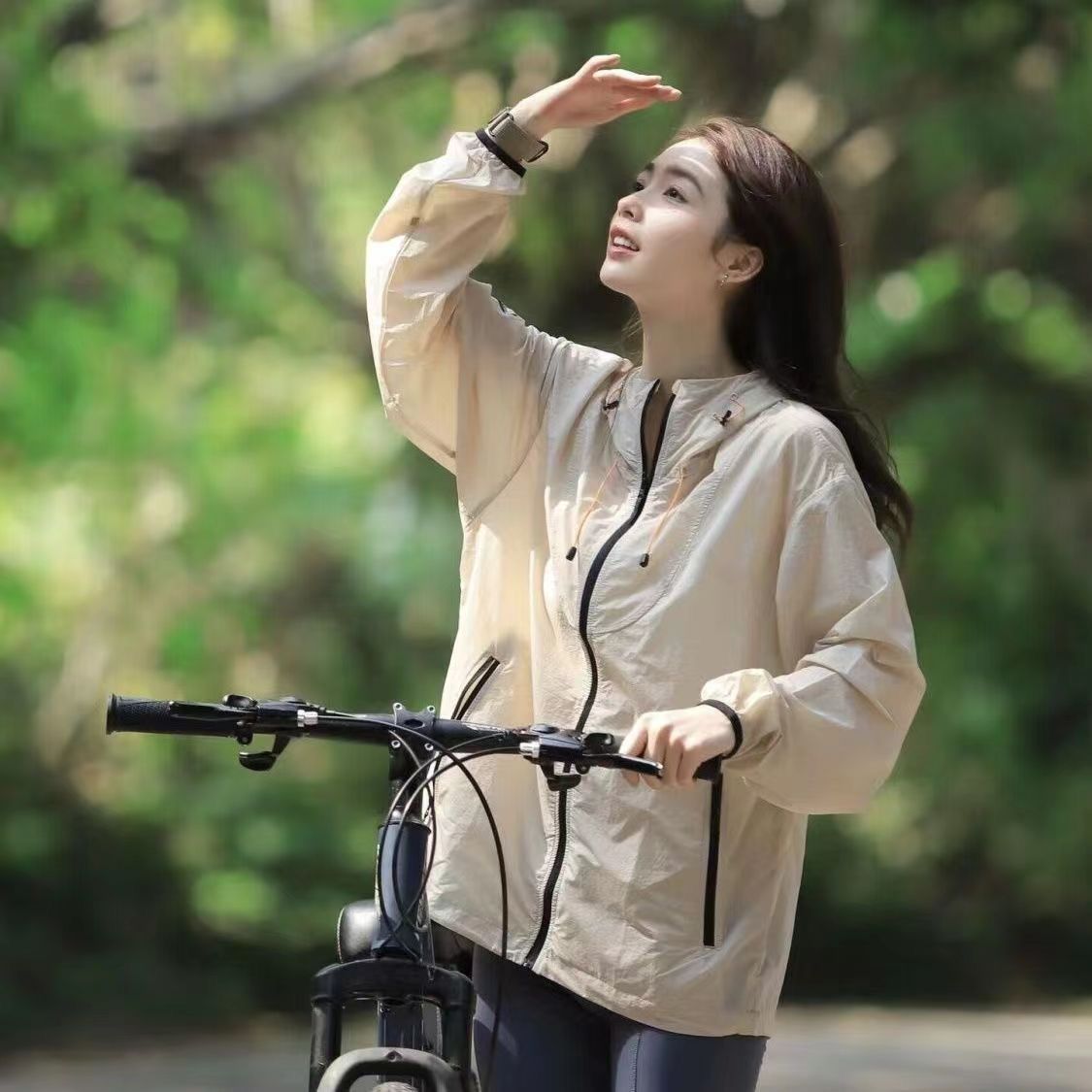 2025新款防晒衣女款夏款防紫外线户外登山服宽松连帽防晒上衣外套