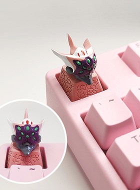 E战士键帽机械键盘专用数树脂材质手工上色紫色粉色红色 二号机