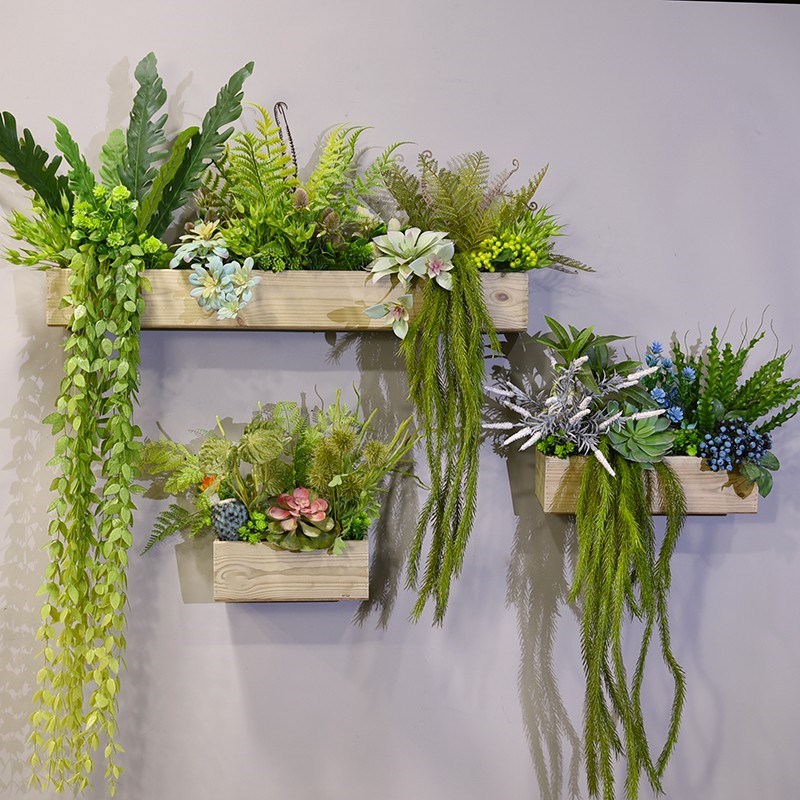 仿真绿植壁挂立体植物墙面装饰假花客厅餐厅店铺森系墙壁装饰挂件