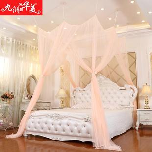 加密帐纱 免打孔不打墙吊顶宫廷蚊帐简约风落地家用公主风1.8夏季