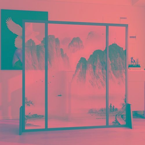 新中式榫卯实木移动屏风隔断客厅简约进门玄关遮挡木质山水座屏