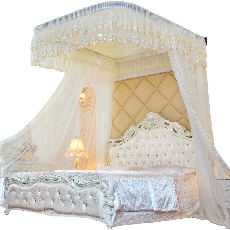 2022年新款导轨蚊帐家用u型轨道公主1.8米床加密帐纱拉幕滑轨卧室,床上用品,蚊帐,淘宝优惠券,粉丝福利购,淘宝优惠卷