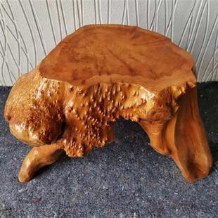 根雕杉木凳原木墩子花架盆景底座天然木桩实木树桩圆木生态茶几凳