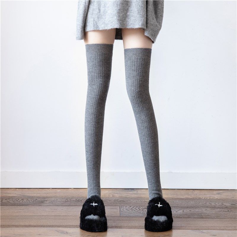 灰色长筒袜秋冬季加绒加厚过膝袜套女保暖白色大腿袜羊毛堆堆袜子,女士内衣/男士内衣/家居服,长筒袜,淘宝优惠券,粉丝福利购,淘宝优惠卷