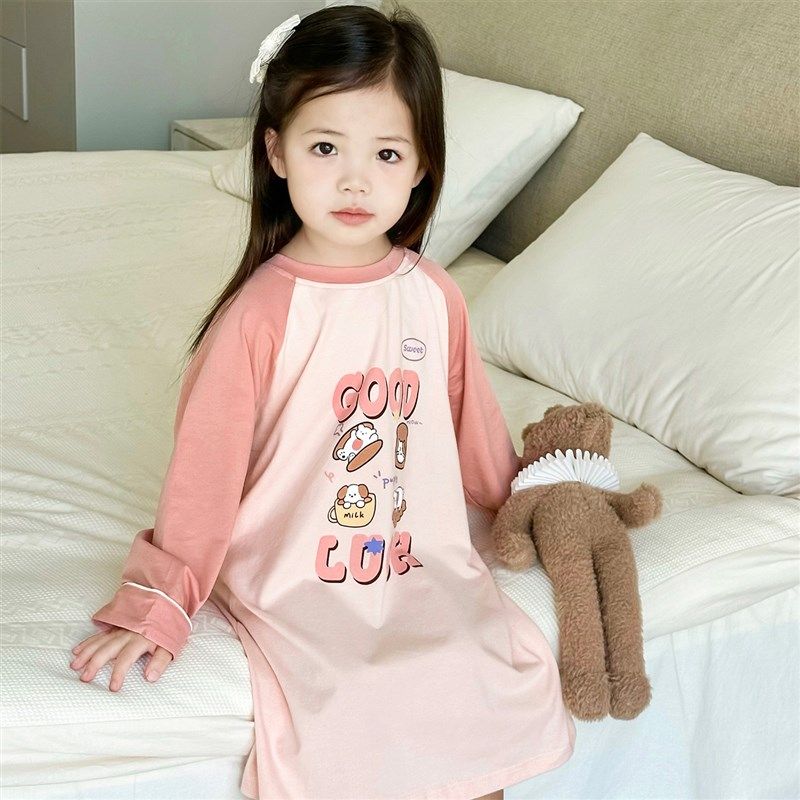 女童睡裙春秋季纯棉儿童睡衣公主风长袖宝宝a类小女孩家居服秋冬,童装/婴儿装/亲子装,家居裙/睡裙,淘宝优惠券,粉丝福利购,淘宝优惠卷