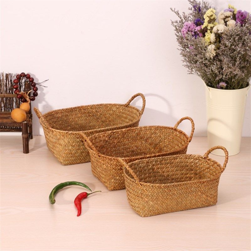 草编收纳筐 储物筐收纳筐家庭整理筐竹编筐 整理筐茶道零配针线筐,特色手工艺,竹编/竹雕,淘宝优惠券,粉丝福利购,淘宝优惠卷
