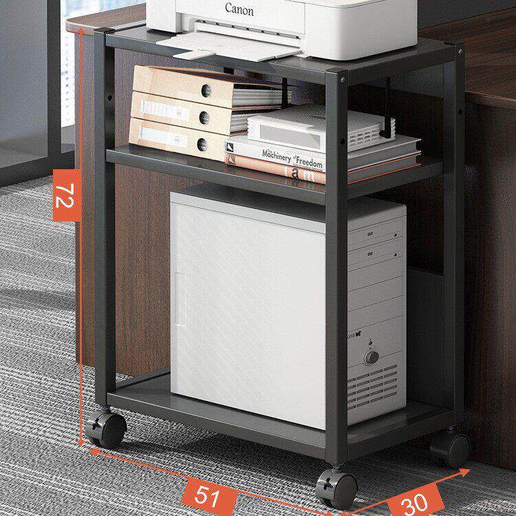 台式电脑主机托架机箱置物架移动电竞房装饰桌边推车收纳架放置柜