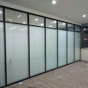 香港隔断办公室磨砂钢化玻璃高隔断隔墙室内高隔间隔音隔墙板厂家