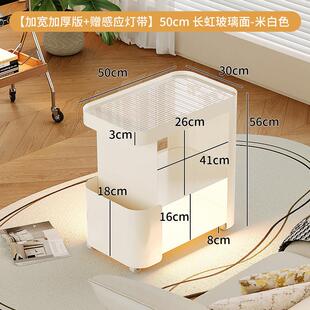 沙发边几轻奢高级感客厅可移动茶几小推车床头置物架边柜2024新款