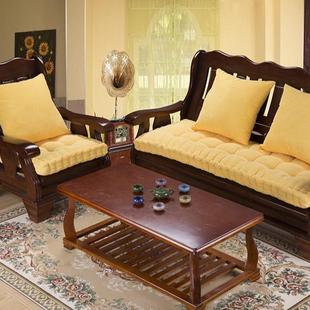 0CBA灯芯绒实木沙发垫玉米粒实木沙发垫纽扣款