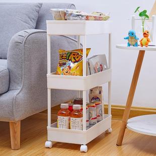 辰宁工厂直营简易多层收纳架冰箱卫浴缝隙置物架落地式 塑料小推车