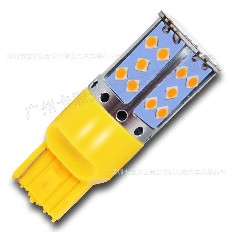 汽车led转向灯防频闪超亮1156 7440T20 3030-35smd解码恒流刹车灯