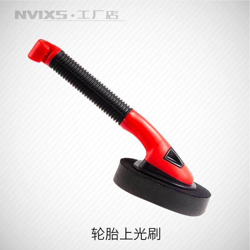 0洗车店汽车轮胎上光刷可替换海绵轮胎上光清洁轮胎刷轮胎上光蜡