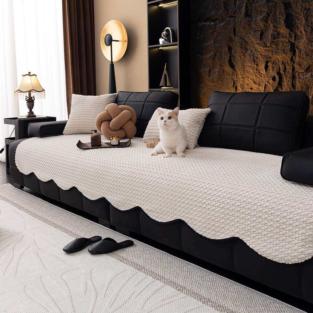 2026新款异形纯色灯芯绒沙发垫百搭简约直排防滑轻奢高级沙发套罩