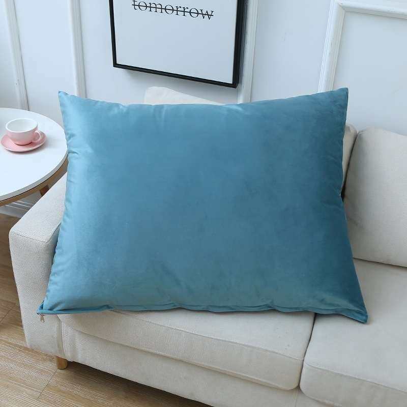 北欧天鹅绒抱枕套沙发长方形靠背垫靠垫套长条大号靠枕客厅腰枕垫
