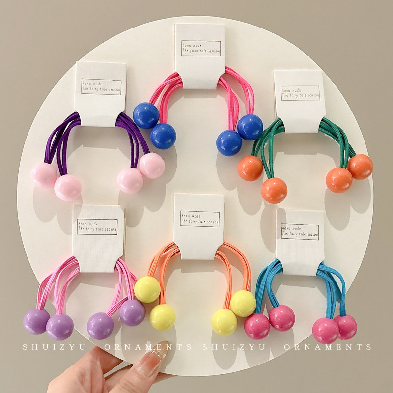 彩色儿童发圈女宝宝发绳不伤发高弹力扎头发皮筋小女孩糖果色发饰