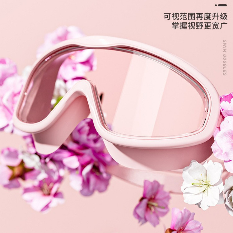 泳镜防水防雾游泳高清成人专用大框游泳眼镜儿童潜水泳帽套装夏季
