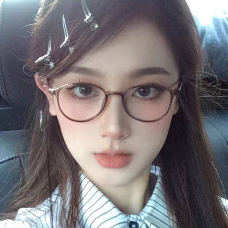 超轻圆框小脸近视时尚韩潮版眼镜可配度数防蓝光平光眼睛素颜神器
