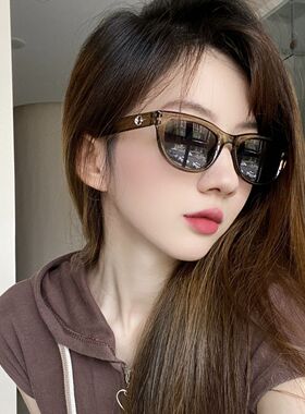 欧美复古辣妹造型太阳眼镜女2025新款墨绿色气质款墨镜高级感个性