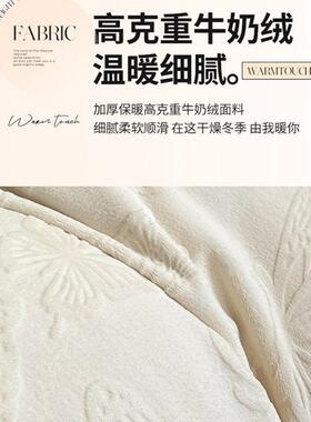 轻风奢加厚雕花绒四件刺绣法双面牛奶BQP绒被套兰珊瑚绒床套单笠
