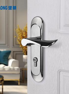 门锁手不锈钢具锁卧门锁室内门把实木门静音锁通用型W6室0KIN LON