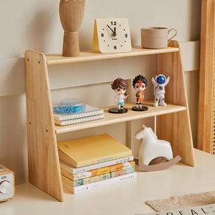 木实桌面置物架斜面收纳层架化妆品杯子收多纳层办公整理学生书室