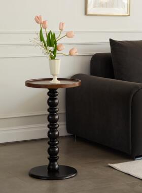 覆实木边几厅家用法式古小茶几阳客台红创意休闲小网圆桌TLBJ-009