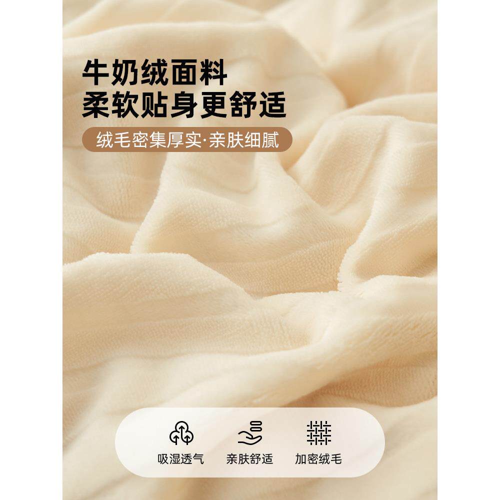 奢高级牛奶床上四件套面2绒025新款冬季雕花BRM双轻绒被罩套床单