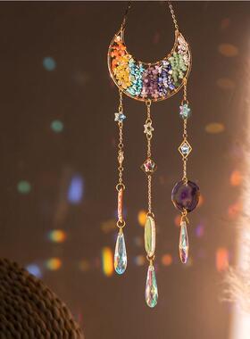 水太晶阳捕手装饰彩虹阳天石然FXN碎风铃房间阳台光捕捉挂件送
