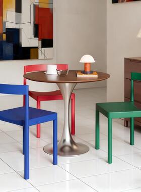 现代简约塑料椅家用餐靠计椅子餐5562厅椅子设师休闲背可叠放书桌