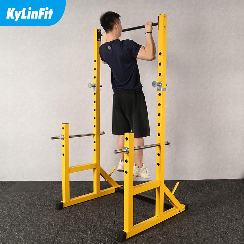 多功能分体框式深器蹲体架家铃用卧推架杠架举重床健身材引PK041