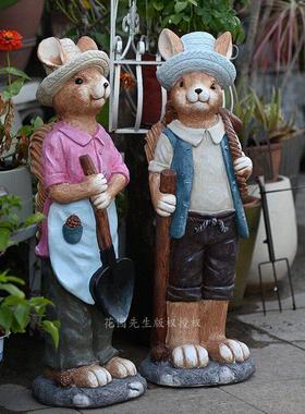 花园装饰卡通鼠观PTW摆户件外庭院景造景露台阳台松布置仿真动物