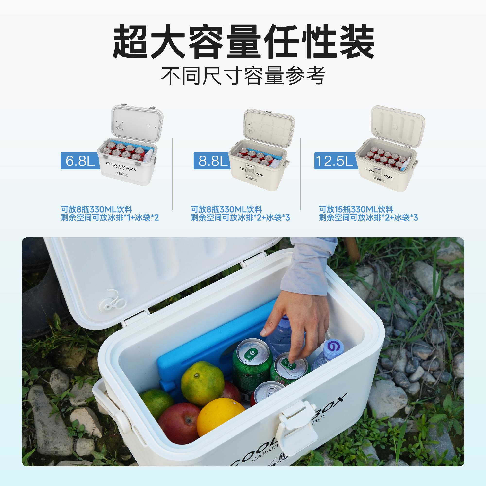 饮户保鲜箱HG-036外载露营旅行手提可携式车保温小冰桶商用摆摊料