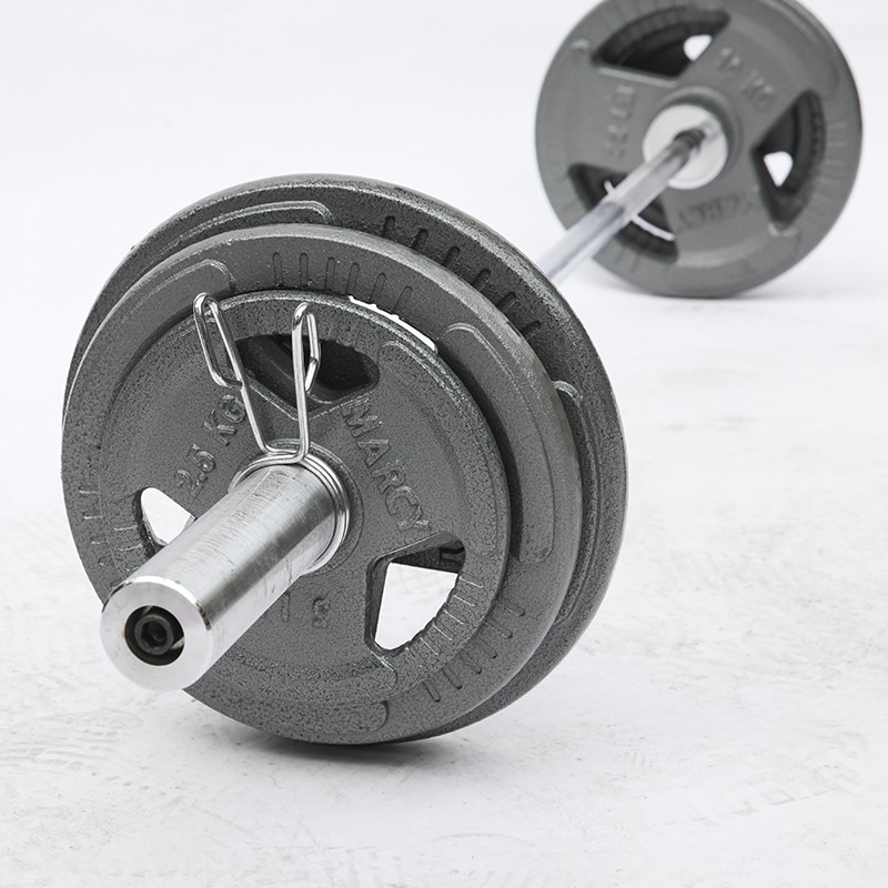 包邮 手抓烤漆杆杠铃套装  健身杠铃 力量训练 举重杠铃