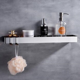 打孔收纳卫生间淋浴间置物架单层房浴室架免洗漱台镜前冲凉淋浴房